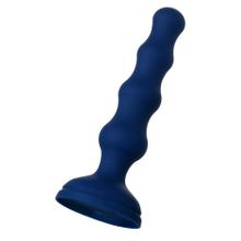 ToyFa Синяя анальная вибровтулка OPlay Wave с пультом ДУ - 15,5 см. (синий)
