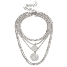 Многослойное колье "Монета" (арт. 81219-89)