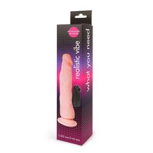 Bior toys Реалистичный вибратор на присоске Realistic Cock Vibe - 22,3 см. (телесный)