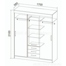 Шкаф-купе Сицилия 1,7м