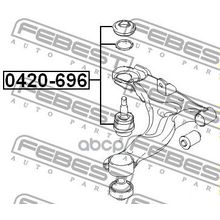 Опора Шаровая Нижнего Рычага | Перед Прав Лев | Hyundai Elantra Lantra (Ca) 2000-2006 Febest арт. 0420696