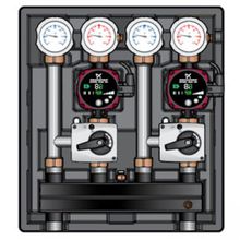 Насосно-смесительный модуль Meibes Kombimix 2MKST с насосом Grundfos Alpha 2L 15-60