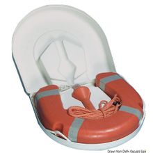 Osculati Kit horseshoe lifebuoy w white ABS case, 22.420.01
