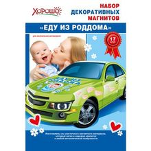 Магниты на машину голубые "Еду из роддома" (GKH 51.51.808) K010541