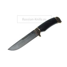 Нож Глухарь (сталь Р12М-быстрорез), граб+литье, А.Жбанов