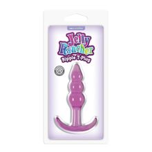 Фиолетовая анальная пробка Jelly Rancher T-Plug Ripple Purple - 10,9 см. Фиолетовый