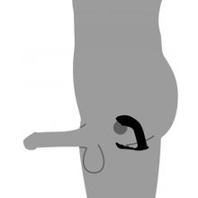 Черный стимулятор простаты Prostate Plug - 14 см. (215802)