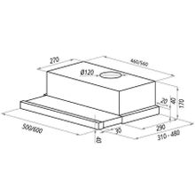 Встраиваемая вытяжка Maunfeld VS Light (C) 50 бежевый