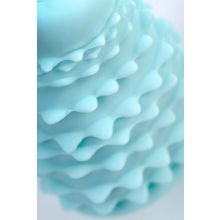 Бирюзовый рельефный мастурбатор Flaff (229565)