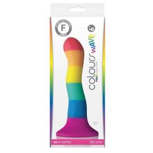 NS Novelties Радужный волнистый фаллоимитатор Colours Pride Edition 6  Wave Dildo - 19 см. (разноцветный)