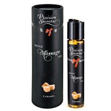 Массажное масло с ароматом карамели Plaisir Secret Huile de Massage Gourmande Caramel 59мл