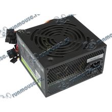 Блок питания 500Вт Aerocool "VX-500" ATX12V V2.3 (20 24+4 8+6pin, вентилятор d120мм) + кабель питания EURO (1.1м) (ret) [127771]