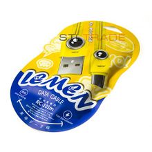 Data кабель USB Remax Lemen RC-101m Micro желтый 100см