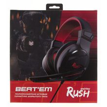 Игровая гарнитура SmartBuy Rush Beatem, динамики 40мм, поворотный микрофон черно-красная