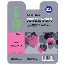 Картридж струйный Cactus CS-EPT0826 светло-пурпурный для Epson Stylus Photo R270 290 RX590 (11.4мл)