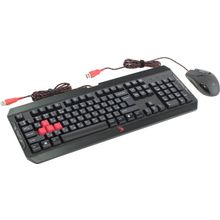 Комплект   Bloody Blazing  Gaming Desktop   Q1100 USB Black  (Кл-ра USB+ Мышь,  4кн, Roll, USB)