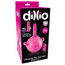 Розовый надувной мяч с вибронасадкой Vibrating Mini Sex Ball - 15,2 см. Розовый