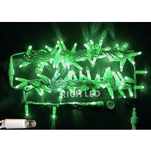 Rich LED RL-S10C-220V-CW G Уличная светодиодная гирлянда Нить 10 м, зеленый, пост свечение, провод белый