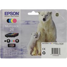 Картридж 26 Multipack   C13T26164010   Black+Color для Epson XP-510 600 605 610 700 710 800 810