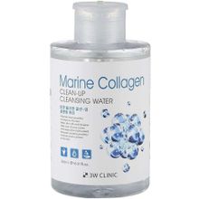 3W Clinic Marine Collagen Clean Up Cleansing Water 500 мл