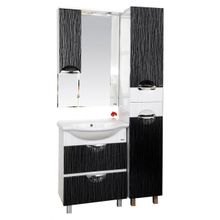 Misty Пенал для ванной Лорд бело-черный R с б к