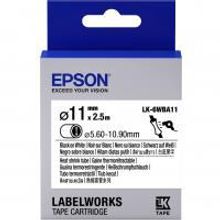 EPSON LK-6WBA11 картридж с лентой шириной 24 мм, чёрный шрифт на белом фоне