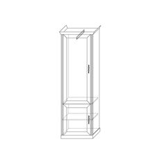 ПМ: КУРАЖ Шкаф-пенал 2-х дверный Венето