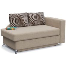 Смарт Диван прямой Вика Бежевая рогожка Выкатной