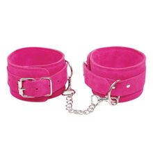 Розовые замшевые наручники Pink Wrist Cuffs Розовый