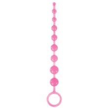 NS Novelties Розовая анальная цепочка-елочка Pleasure Beads - 30 см. (розовый)