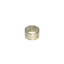 Кольцо узор для салфеток серебро с золотом[ds-с14]