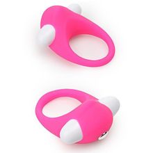 Dream Toys Розовое эрекционное кольцо LIT-UP SILICONE STIMU RING 6 (розовый)