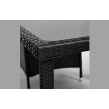 Tetchair Обеденный сет (стол+4стула) (mod. 210036), черный, ткань: DB-16, серый