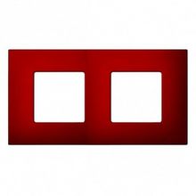Рамка 2 поста 27 PLAY, красный артик |  код. 2700627-080 |  Simon