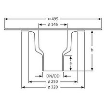 Sita Trendy вертикальная Dn110 с ПВХ манжетой 500*500