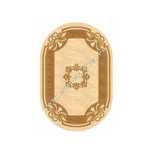 Турецкий ковер Карвинг медальон бежевый-овал, 2 x 5