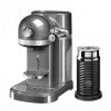 Кофемашина KitchenAid Nespresso 5KES0504EMS+ Aeroccino серебряный медальон