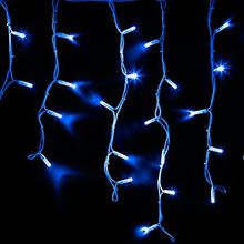Neon-Night 255-203 Уличная светодиодная Бахрома Айсикл, 4.0x0.6 м, синий, пост свечение, провод Каучук белый