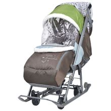 НИКА Cанки-коляска НАШИ ДЕТКИ, Оливковый 2 шт уп