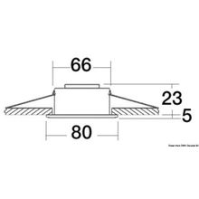 Osculati Asterope spotlight w reflector mirror polished, 13.434.01
