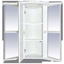 Misty Зеркальный шкаф Олимпия 60 L угловой белый