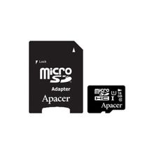 Apacer Карта памяти Apacer microSDHC Card Class 10 UHS-I U1 16GB + SD adapter
