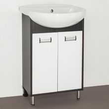 Тумба с раковиной Style Line Эко Стиль W №9 55 белая, венге