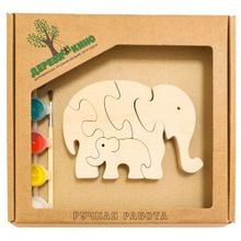 Развивающая игрушка Два слона с красками, 3+