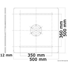 Osculati Pedestal square base 500 x 500 mm, 48.721.02