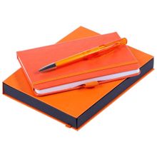 Набор подарочный Idea: авторучка и блокнот, оранжевый