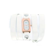 La Mer Collections Soho White Patent Rose Gold Case