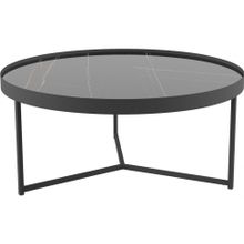 Слайн Стол журнальный Калифорния Ориндж Сахара нуар Черный матовый