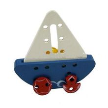 Развивающая игрушка Шнуровка Кораблик, расписная, 3+