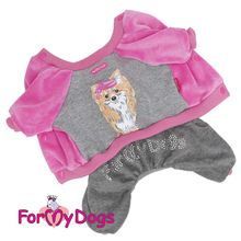 Костюм для собак ForMyDogs велюровый розовый Китайская хохлатая FW386-2016 P